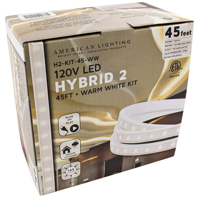 Image 3 Hybrid 2 45-Foot Warm White LED Tape Light Kit more views