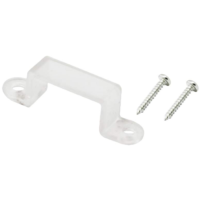 Image 1 Hybrid 2 Clear Plastic Mounting Clip with Mounting Screws