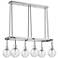 Hybrid 36"W Antique Nickel Kitchen Island Light Chandelier