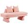 Hyde 59 1/2" Wide Salmon Pink Velvet Sofa