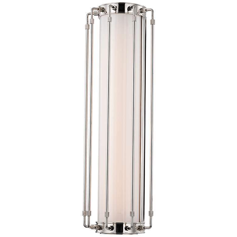 Image 1 Hyde Park 23 1/2 inch High Polished Nickel LED Wall Sconce