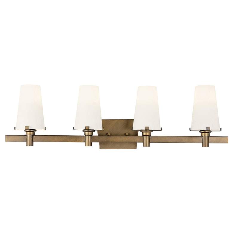 Image 1 Hyde Park 32" Wide Vintage Gold 4-Light Bath Light