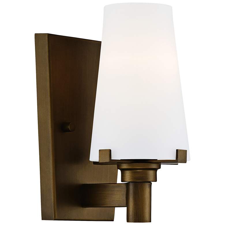 Image 1 Hyde Park 8 1/2 inch High Vintage Gold Wall Sconce