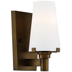 Hyde Park 8 1/2&quot; High Vintage Gold Wall Sconce