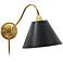 Hyde Park Weathered Brass Plug-In  Wall Lamp
