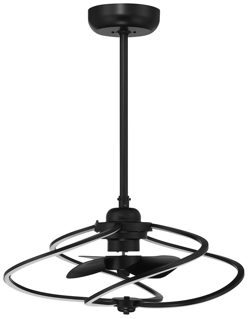 Image 2 Hydra LED Fan D'Lier in Matte Black (Fandelier) more views