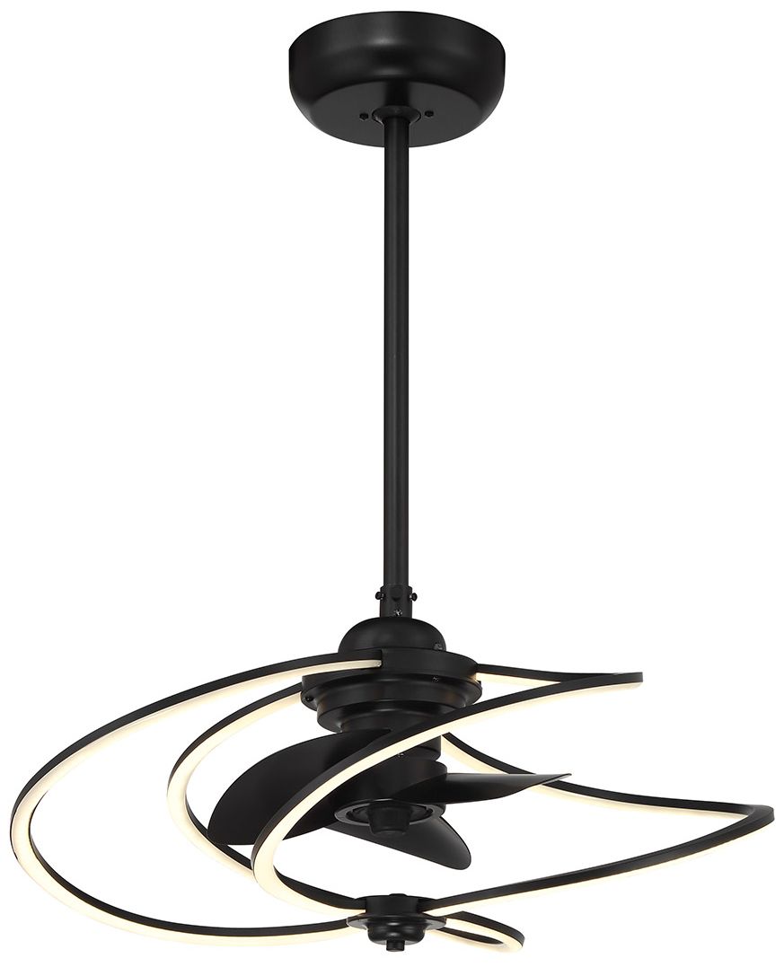 Image 3 Hydra LED Fan D'Lier in Matte Black (Fandelier) more views