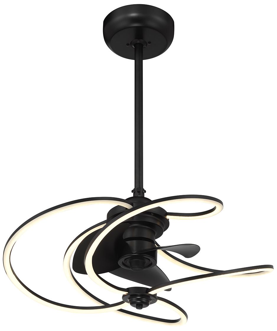 Image 4 Hydra LED Fan D'Lier in Matte Black (Fandelier) more views