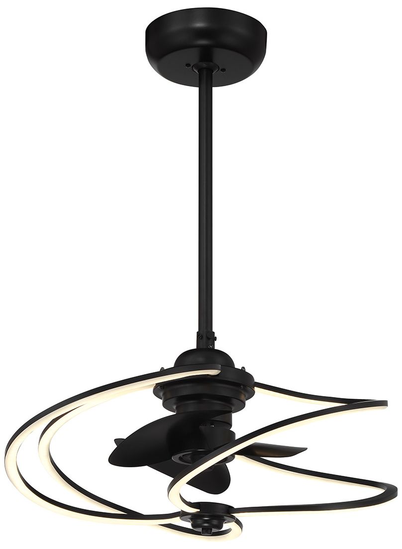 Image 5 Hydra LED Fan D'Lier in Matte Black (Fandelier) more views