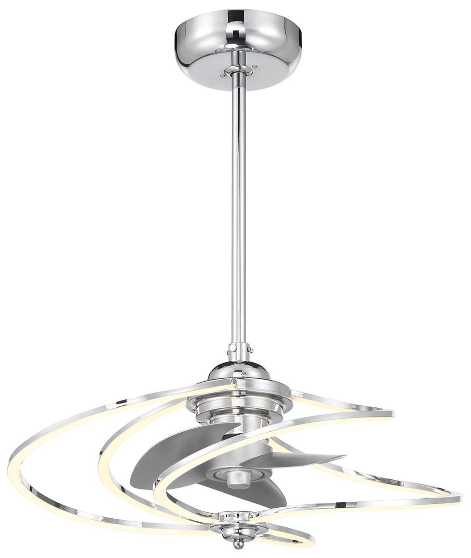 Image 3 Hydra LED Fan D'Lier in Polished Chrome (Fandelier) more views