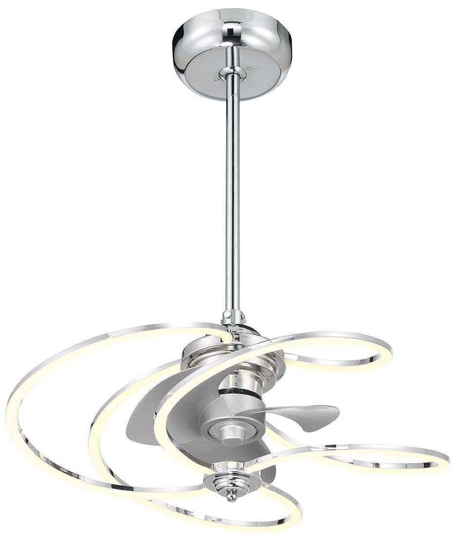 Image 4 Hydra LED Fan D'Lier in Polished Chrome (Fandelier) more views