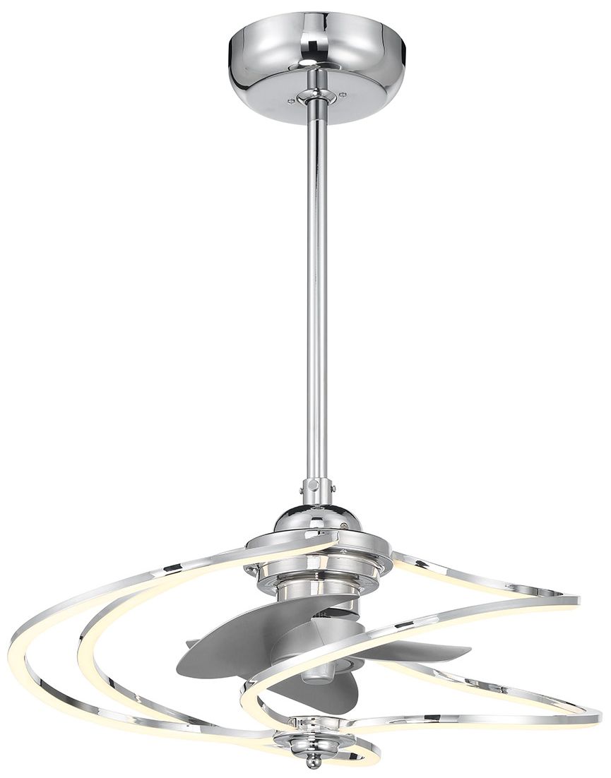 Image 5 Hydra LED Fan D'Lier in Polished Chrome (Fandelier) more views
