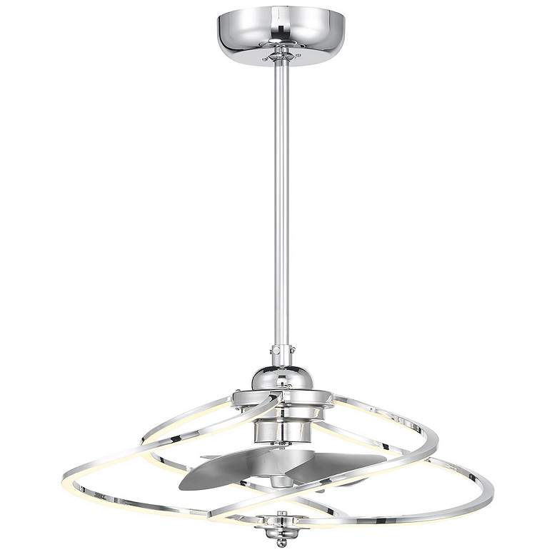 Image 1 Hydra LED Fan D'Lier in Polished Chrome
