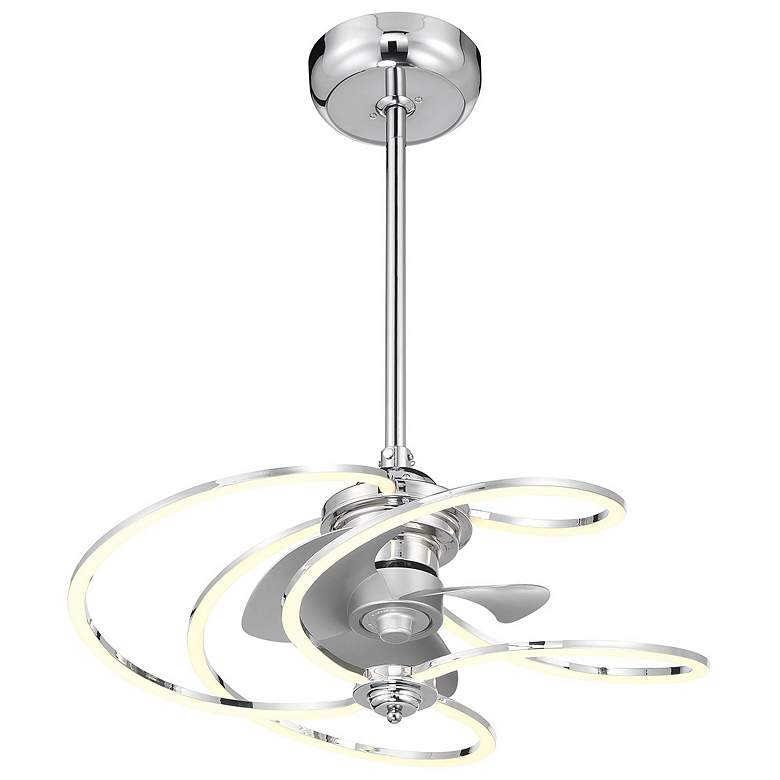 Image 4 Hydra LED Fan D'Lier in Polished Chrome more views