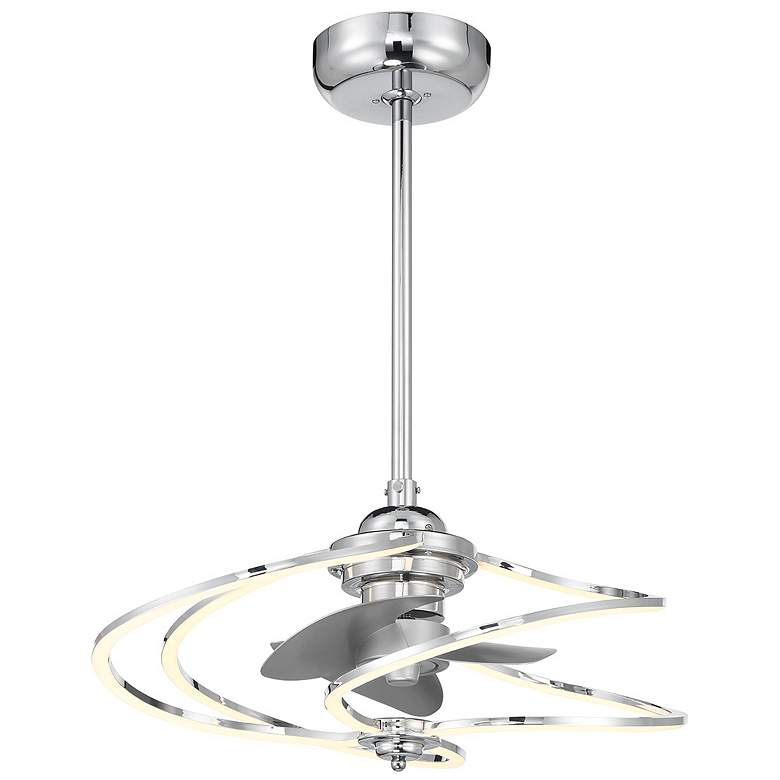 Image 5 Hydra LED Fan D'Lier in Polished Chrome more views