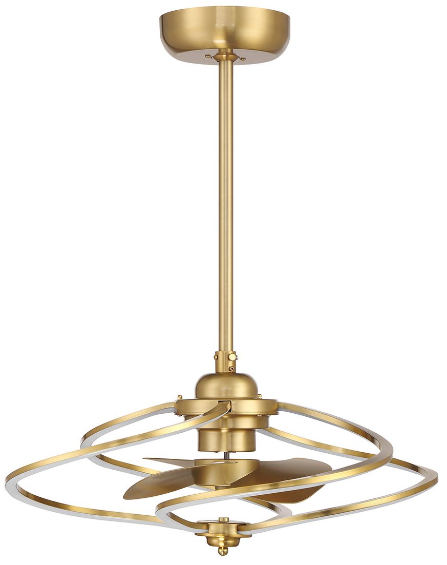 Image 2 Hydra LED Fan D'Lier in Warm Brass (Fandelier) more views
