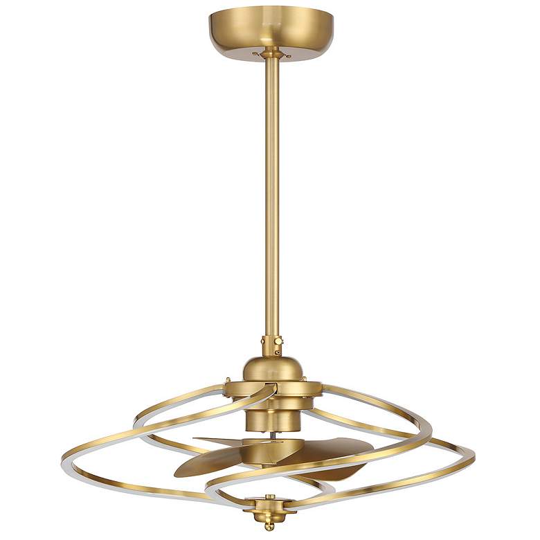 Image 2 Hydra LED Fan D'Lier in Warm Brass more views