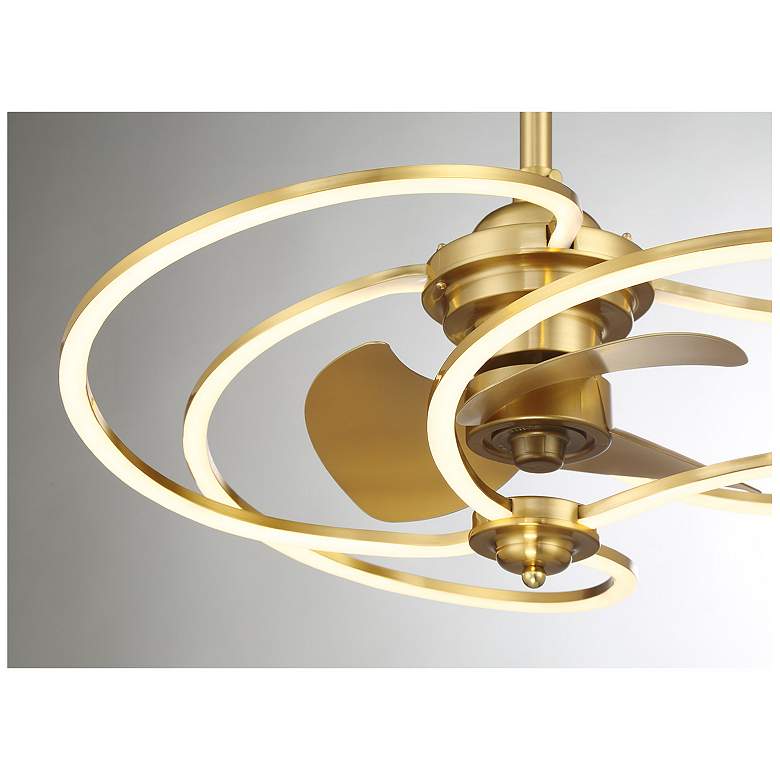 Image 6 Hydra LED Fan D'Lier in Warm Brass more views
