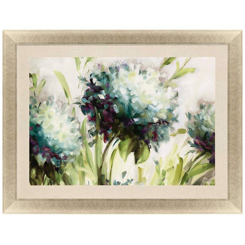 Image 1 Hydrangea Field 45"W x 34"H Framed Art