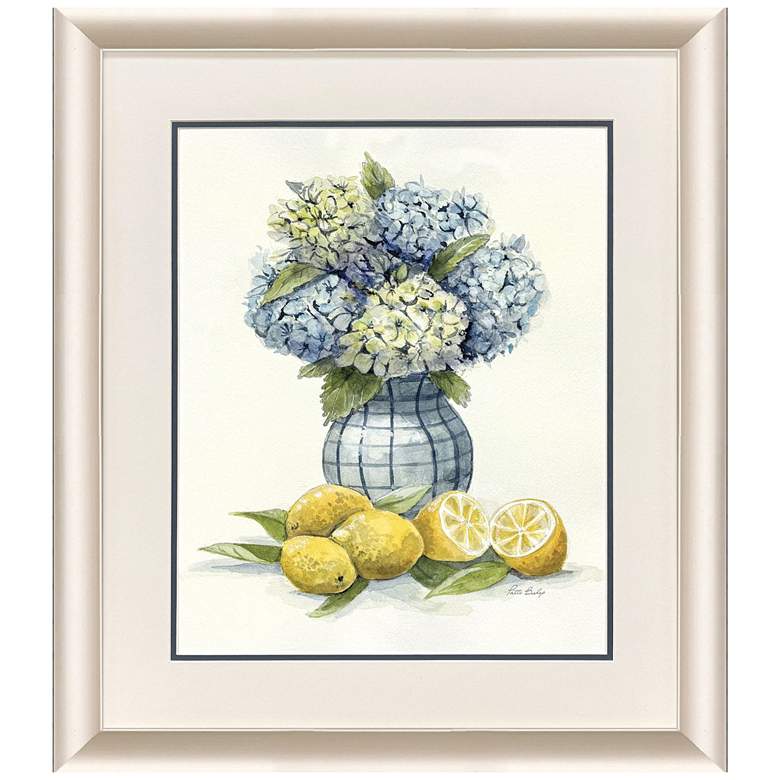 Image 1 Hydrangea Lemons 2 24"W x 28"H Framed Art