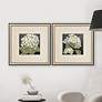 1_Hydrangeas On Black 19" Wide 2-Piece Framed Wall Art Set