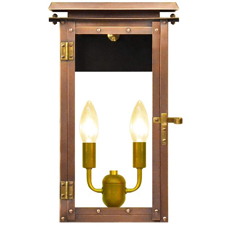 Image 1 Hyland 14 1/2" High Antique Copper 2-Light Outdoor Wall Light