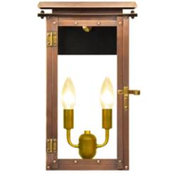 Hyland 14 1/2" High Antique Copper 2-Light Outdoor Wall Light