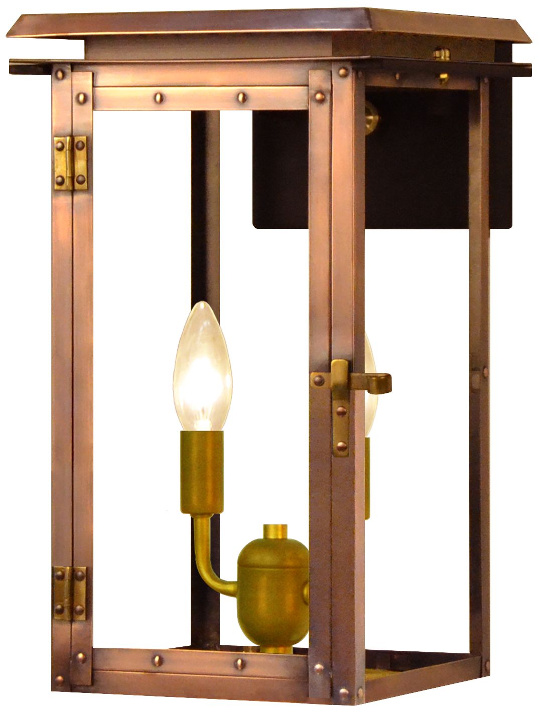 Image 2 Hyland 17 1/2" High Antique Copper Gas Lantern Outdoor Wall Light more views