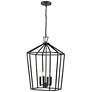 2_Hylena 15" Wide 4-Light Pendant in Textured Black more views