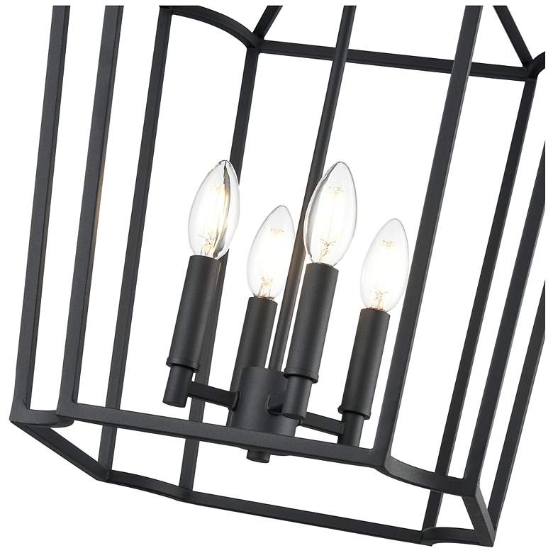 Image 5 Hylena 15" Wide 4-Light Pendant in Textured Black more views