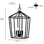 7_Hylena 15" Wide 4-Light Pendant in Textured Black more views