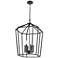 Hylena 18.5" Wide 6-Light Pendant in Textured Black