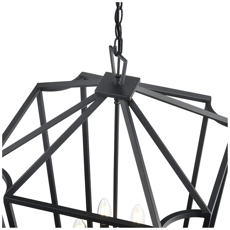 Image 4 Hylena 18.5" Wide 6-Light Pendant in Textured Black more views