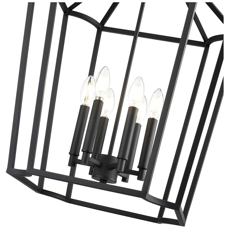 Image 5 Hylena 18.5" Wide 6-Light Pendant in Textured Black more views