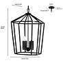 7_Hylena 18.5" Wide 6-Light Pendant in Textured Black more views