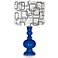 Hyper Blue Abstract Rectangle Shade Apothecary Table Lamp