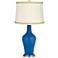 Hyper Blue Anya Table Lamp with Relaxed Wave Trim