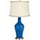 Hyper Blue Anya Table Lamp with Scroll Braid Trim