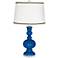 Hyper Blue Apothecary Table Lamp with Ric-Rac Trim