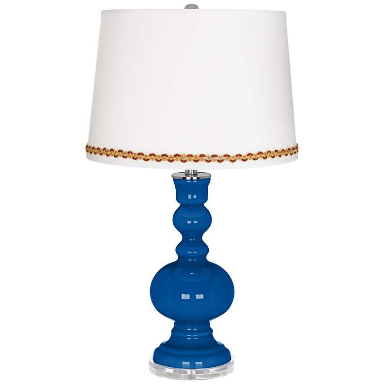 Image 1 Hyper Blue Apothecary Table Lamp with Serpentine Trim