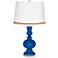 Hyper Blue Apothecary Table Lamp with Serpentine Trim
