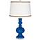 Hyper Blue Apothecary Table Lamp with Twist Scroll Trim