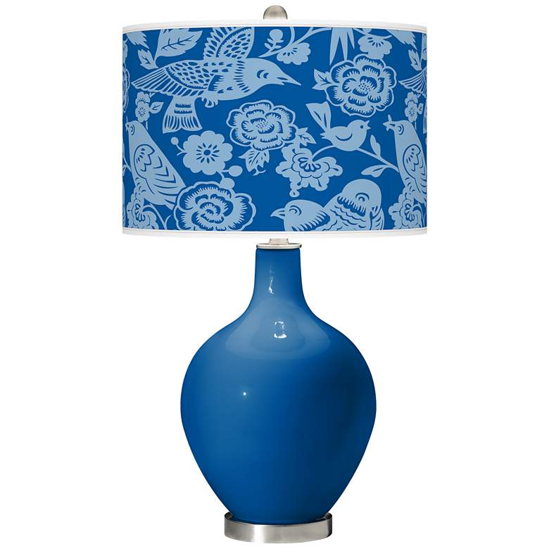 Image 1 Hyper Blue Aviary Ovo Table Lamp