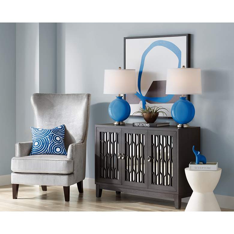 Image 5 Hyper Blue Carrie Table Lamp by Color Plus - Set of 2 more views