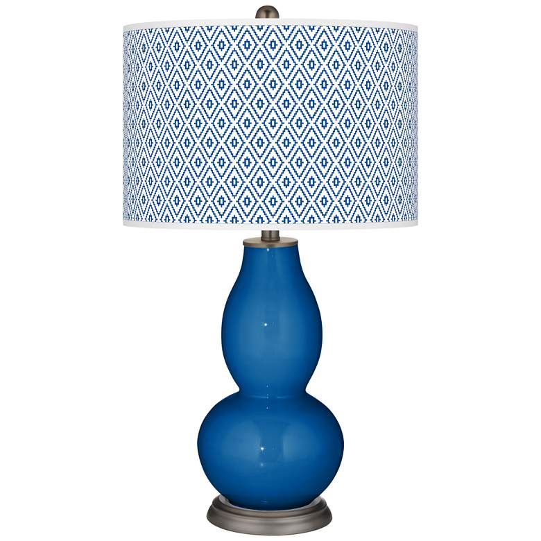 Image 1 Hyper Blue Diamonds Double Gourd Table Lamp