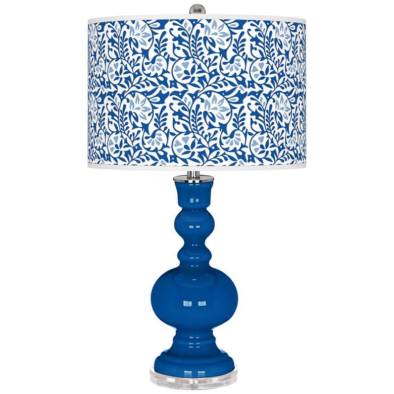 Hyper Blue Gardenia Apothecary Table Lamp
