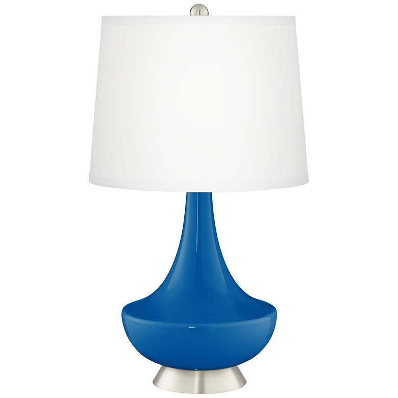 Image 2 Hyper Blue Gillan Modern Table Lamp by Color Plus