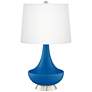 Hyper Blue Gillan Modern Table Lamp by Color Plus