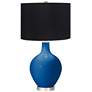 Hyper Blue Ovo Table Lamp with Black Shade