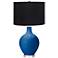 Hyper Blue Ovo Table Lamp with Black Shade